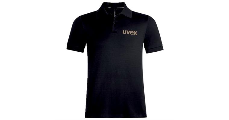 1005120112 Men's polo shirt uvex corporate 26 black, graphite XL 7071212