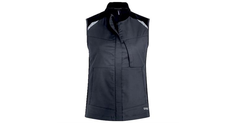 1005120176 Women's work waistcoat uvex suXXeed industry grey, charcoal M 7076610
