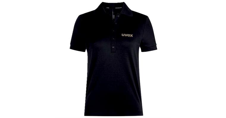 1005120129 Women's polo shirt uvex corporate 26 black, graphite XXL 7071413