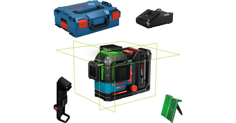 1038114102 EXPERT EXLL18V-120-33CG line laser with 1 EXBA18V-40 battery