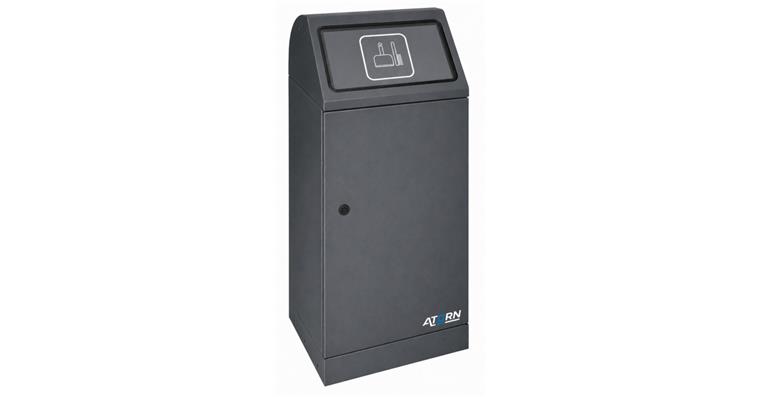 1085589300 Abfallsammler für Restmüll 70 Liter RAL 7024 mit Abfalltütenhalterung