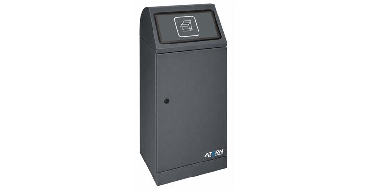 1085589401 Abfallsammler für Papier 70 Liter RAL7024 mit verzinktem Innenbehälter