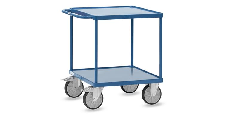 1081701204 Table trolley 2497W - sheet steel tray, 600 kg load capacity, 700x700 mm loading deck