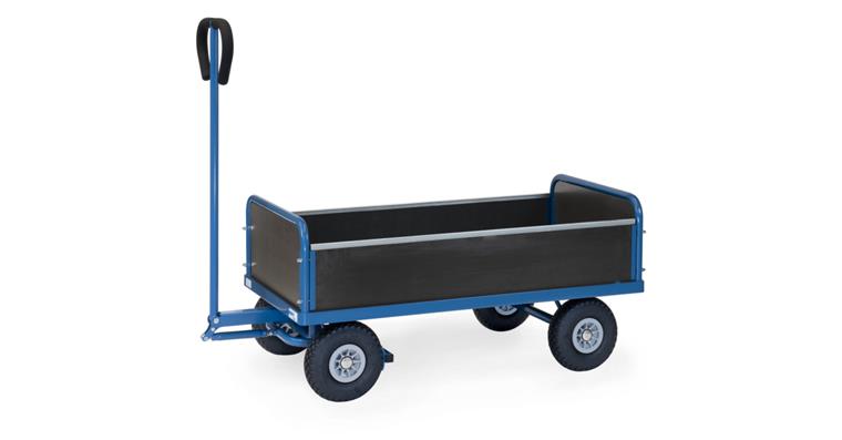 1081696105 Hand cart with 2 end and longitudinal side panels, load capacity 450 kg, loading platform 1,000 x 550 mm