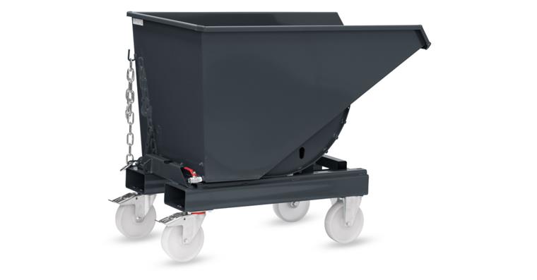 1085581112 Späne-Kippbehälter 350 Liter, Tragfähigkeit 1000 kg RAL 7016