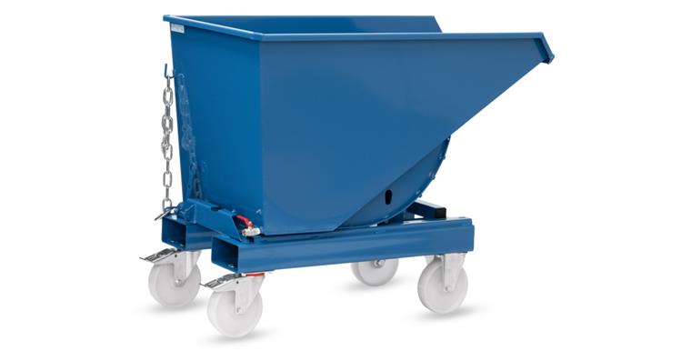 1085581111 Späne-Kippbehälter 350 Liter, Tragfähigkeit 1000 kg RAL 5007