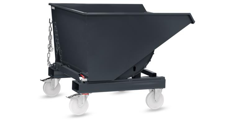 1085581118 Späne-Kippbehälter 600 Liter, Tragfähigkeit 1500 kg RAL 7016