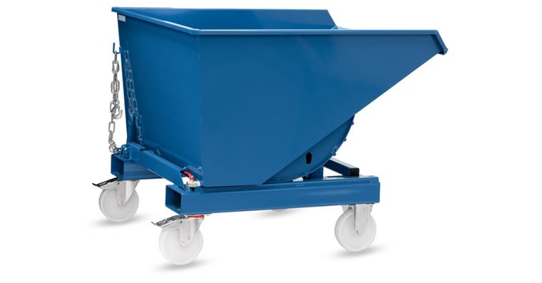 1085581117 Späne-Kippbehälter 600 Liter, Tragfähigkeit 1500 kg RAL 5007