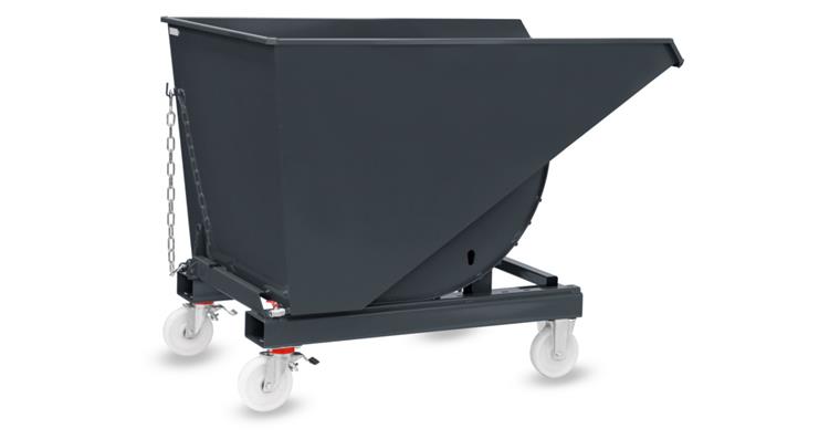 1085581130 Späne-Kippbehälter 1200 Liter, Tragfähigkeit 2500 kg RAL 7016