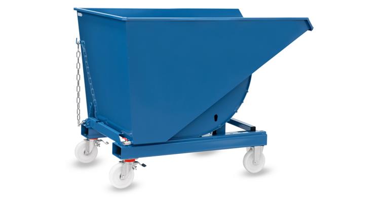 1085581129 Späne-Kippbehälter 1200 Liter, Tragfähigkeit 2500 kg RAL 5007