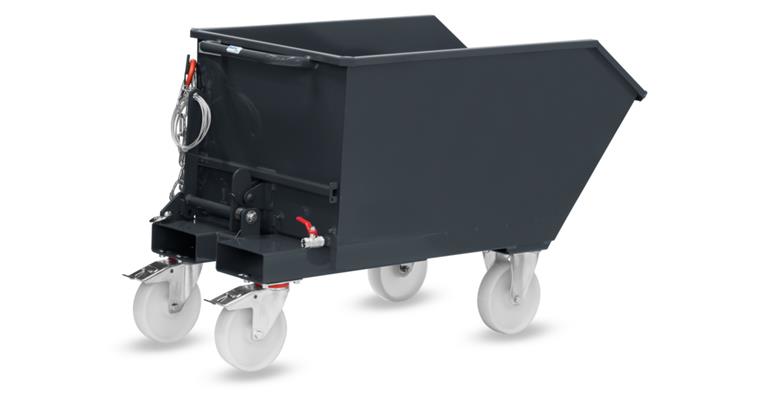 1085591304 Späne-Kippbehälter 300 Liter, Tragfähigkeit 750 kg RAL 7016