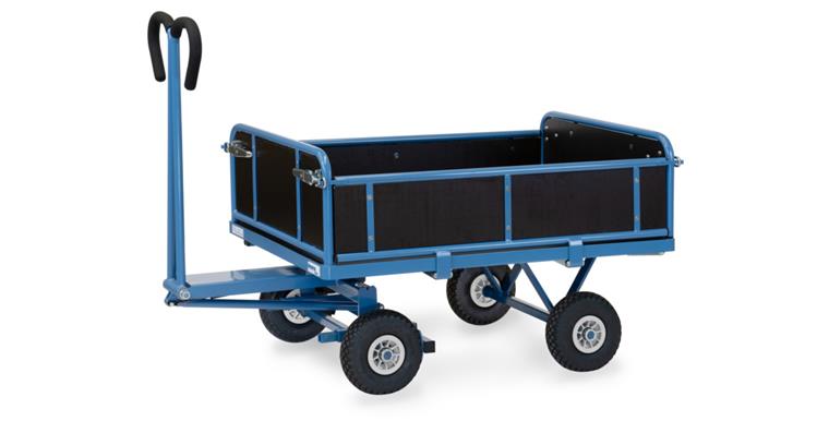 1081696225 Hand cart 6453P, load area 1,140x740 mm, with side panels