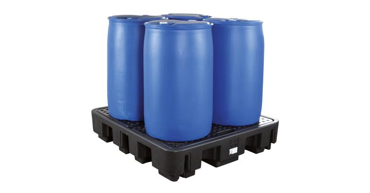 1085619203 PE Auffangwanne Fasslagerung PE-200-4 4x200 Liter Fass Auffangvolumen 242 Liter