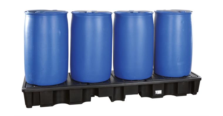 1085619205 PE Auffangwanne Fasslagerung PE-200-4L 4x200 Liter Fass Auffangvolumen 220 Liter