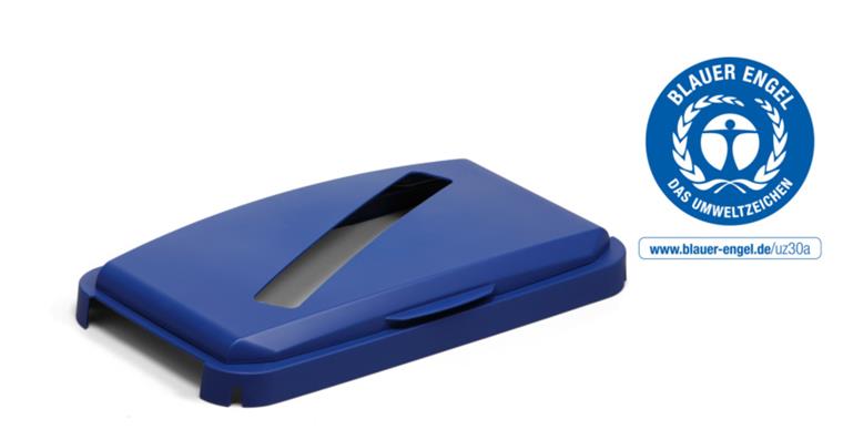 1085637315 Klappdeckel für DURABIN (R) 60 Liter blau mit Einwurfschlitz