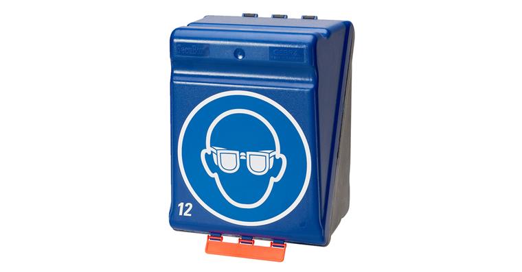 1093009143 Schutzbrillenbox ABS-Kunststoff Farbe Blau LxBxH 23,6x31,5x20 cm für 12 Brillen