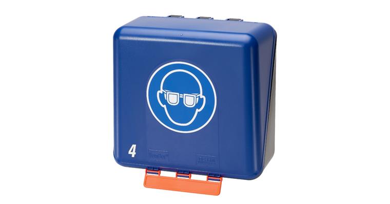 1093009142 Schutzbrillenbox ABS-Kunststoff Farbe Blau LxBxH 23,6x22,5x12,5 cm für 4 Brillen