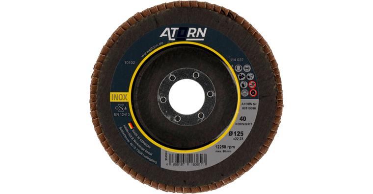 1043770117 Flap disc grain 40, 125 mm, flat, stainless steel/steel