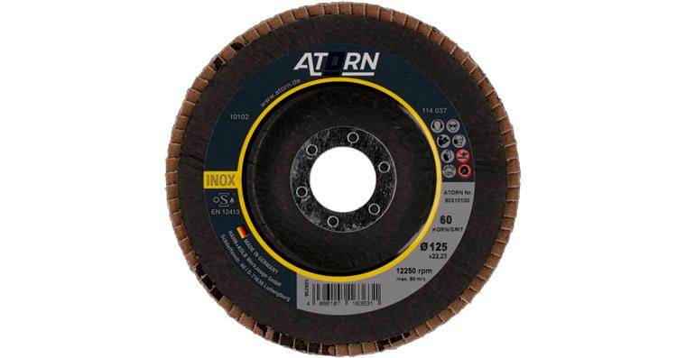 1043770119 Flap disc grain 60, 125 mm, flat, stainless steel/steel
