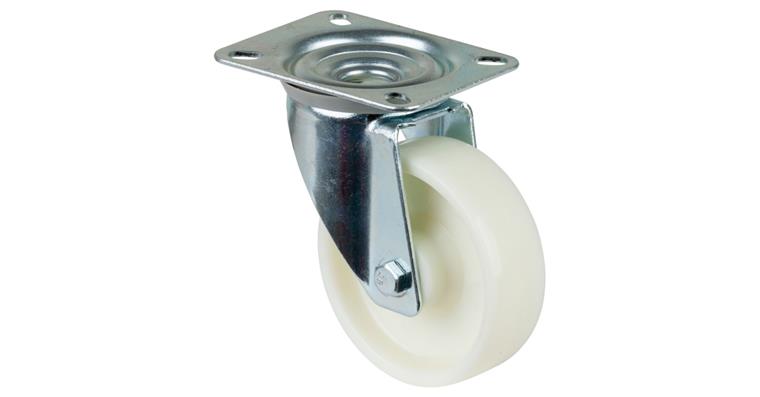 1081411102 Swivel castor, 100 mm diameter, plastic, load capacity 125 kg