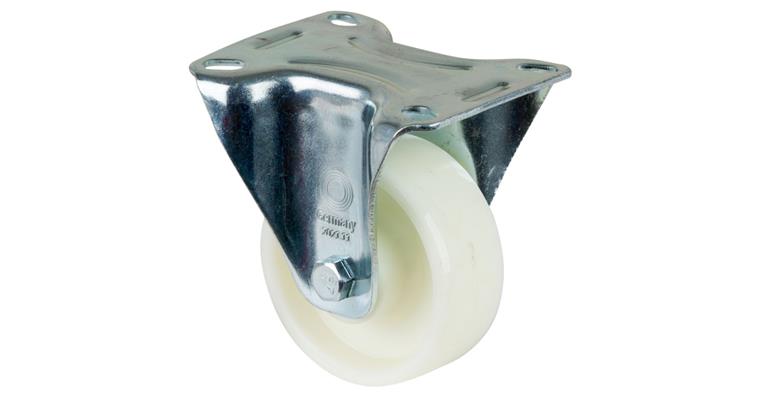 1081411201 Fixed castor, 80 mm diameter, plastic, load capacity 125 kg