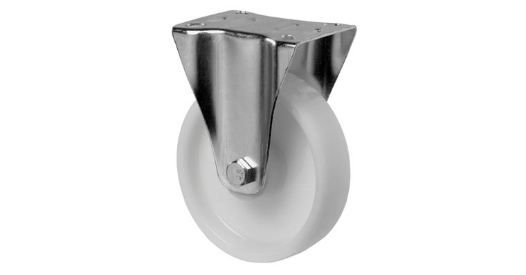 1081411203 Fixed castor, 125 mm diameter, plastic, load capacity 175 kg
