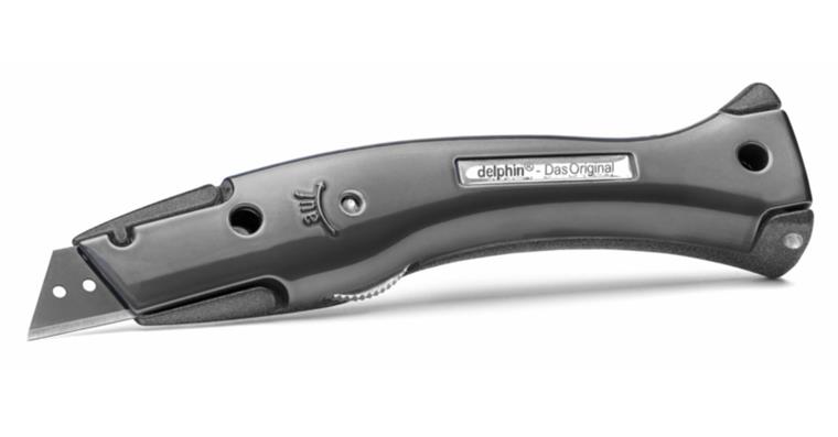 1002620204 Teppichmesser mit Köcher Delphin® + 1 Trapez + 1 Hakenklinge